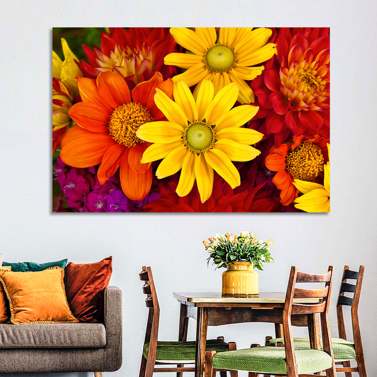 Fresh Autumn Flowers Wall Art