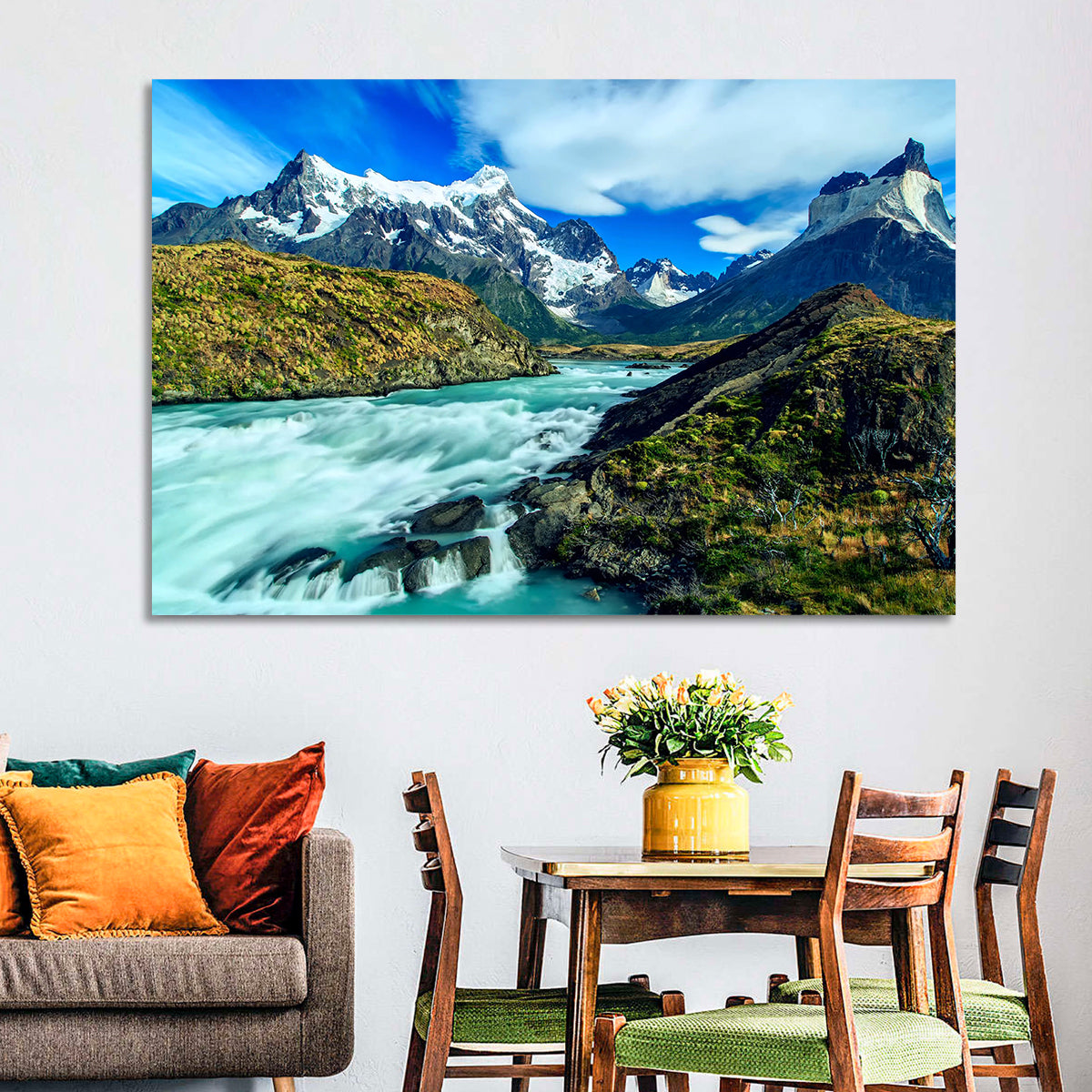 Mountains Stream Wall Art