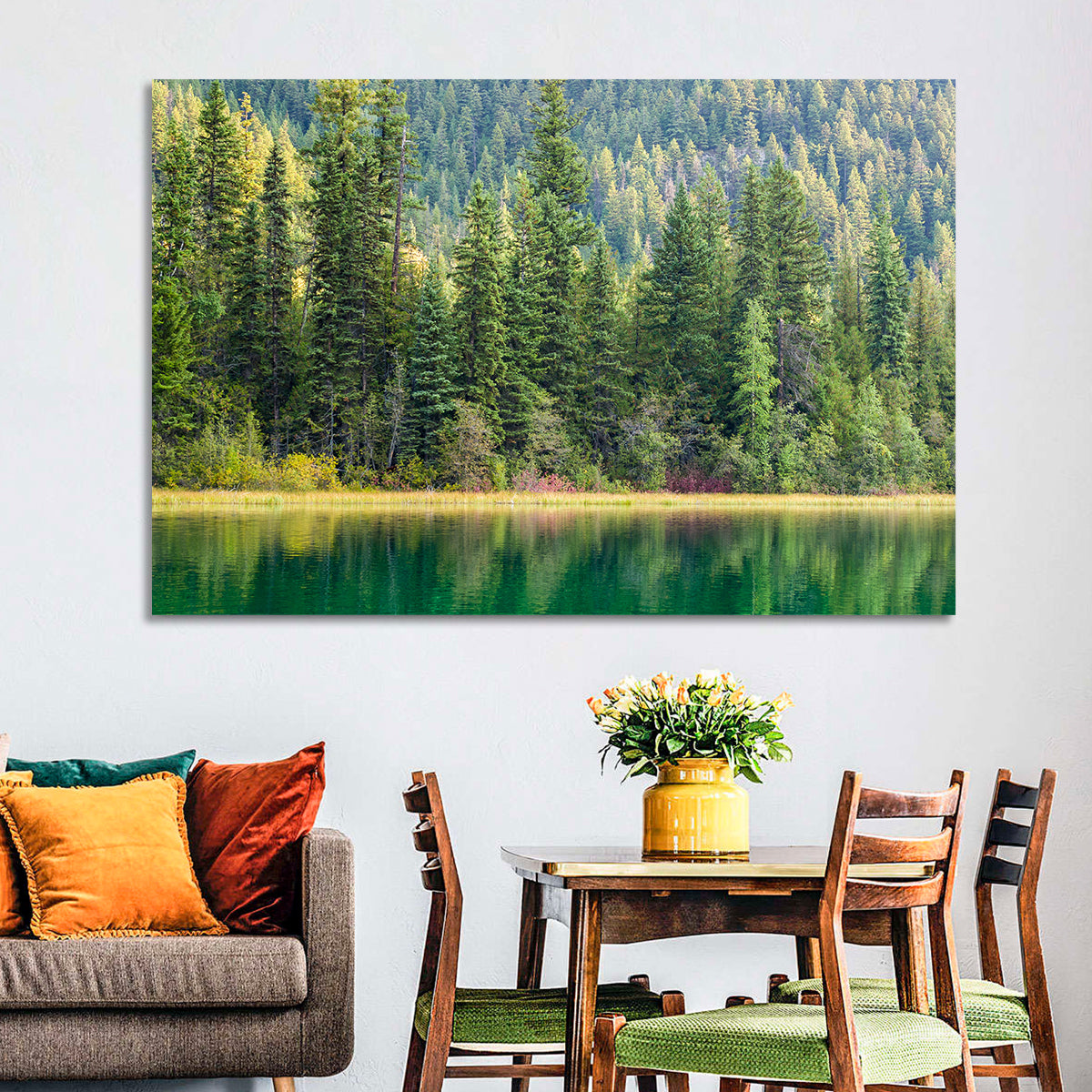 Tranquil Forest Lake Wall Art