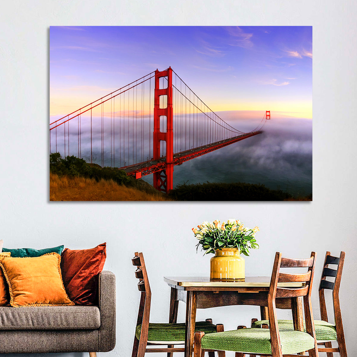 Foggy Golden Gate Bridge Wall Art