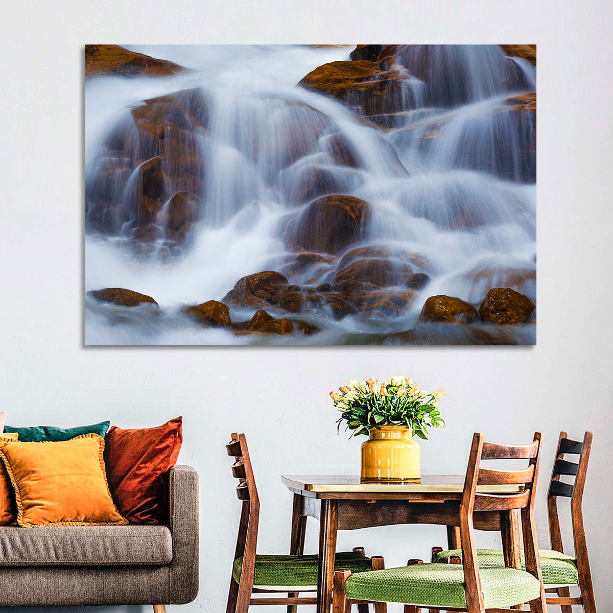 Rocky Mountain Waterfall Wall Art