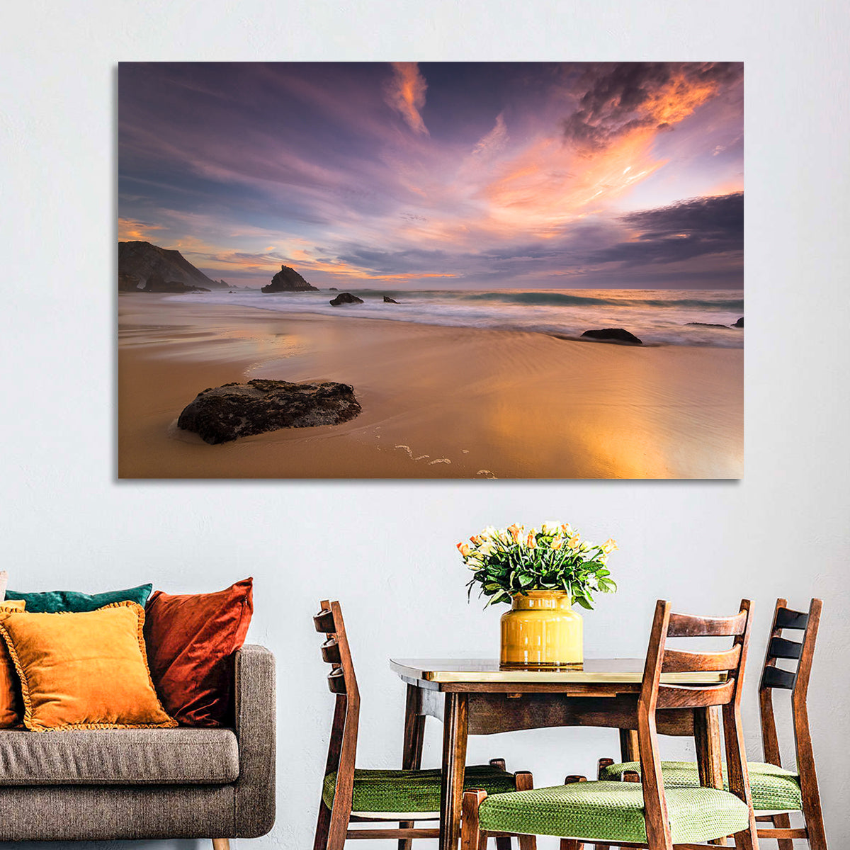 Adraga Beach Sunset Wall Art