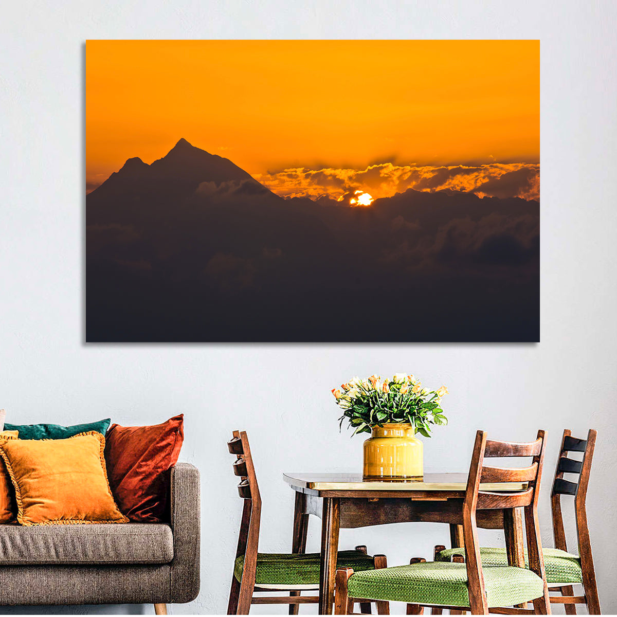 Athos Mountain Sunrise Wall Art
