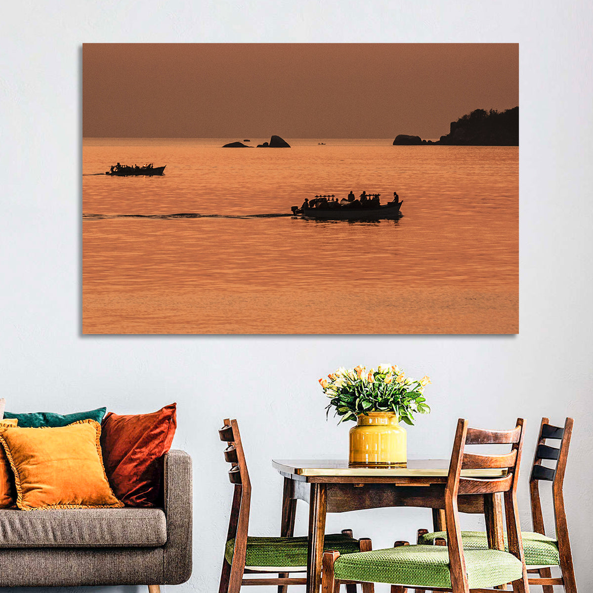 Lake Malawi Sailing Boats Wall Art