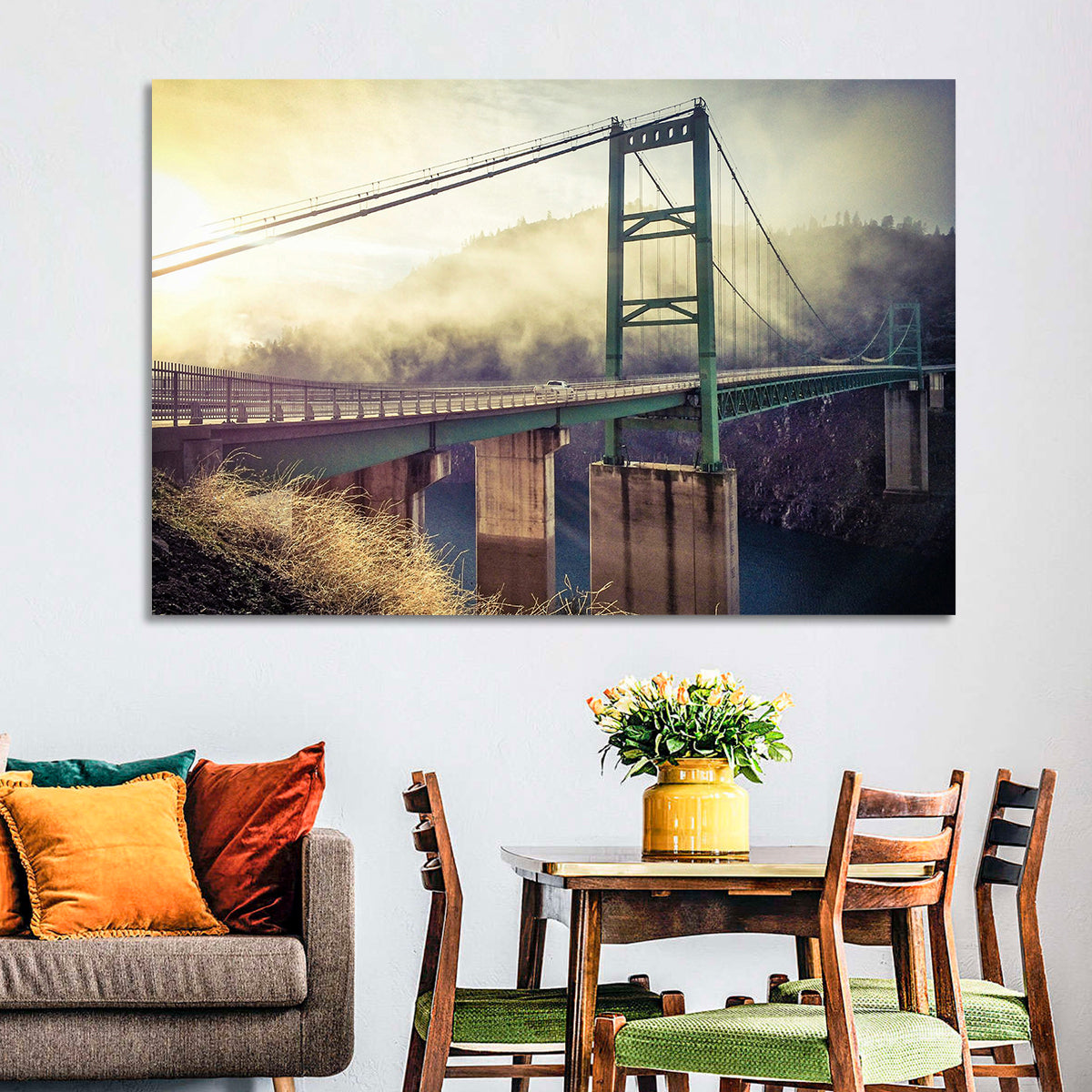Bridge Over Lake Oroville Wall Art