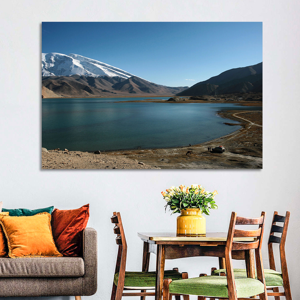 Muztahgata And Kara Kul Lake Wall Art