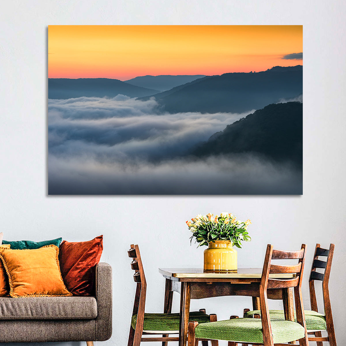 Foggy Mountains West Virginia Wall Art