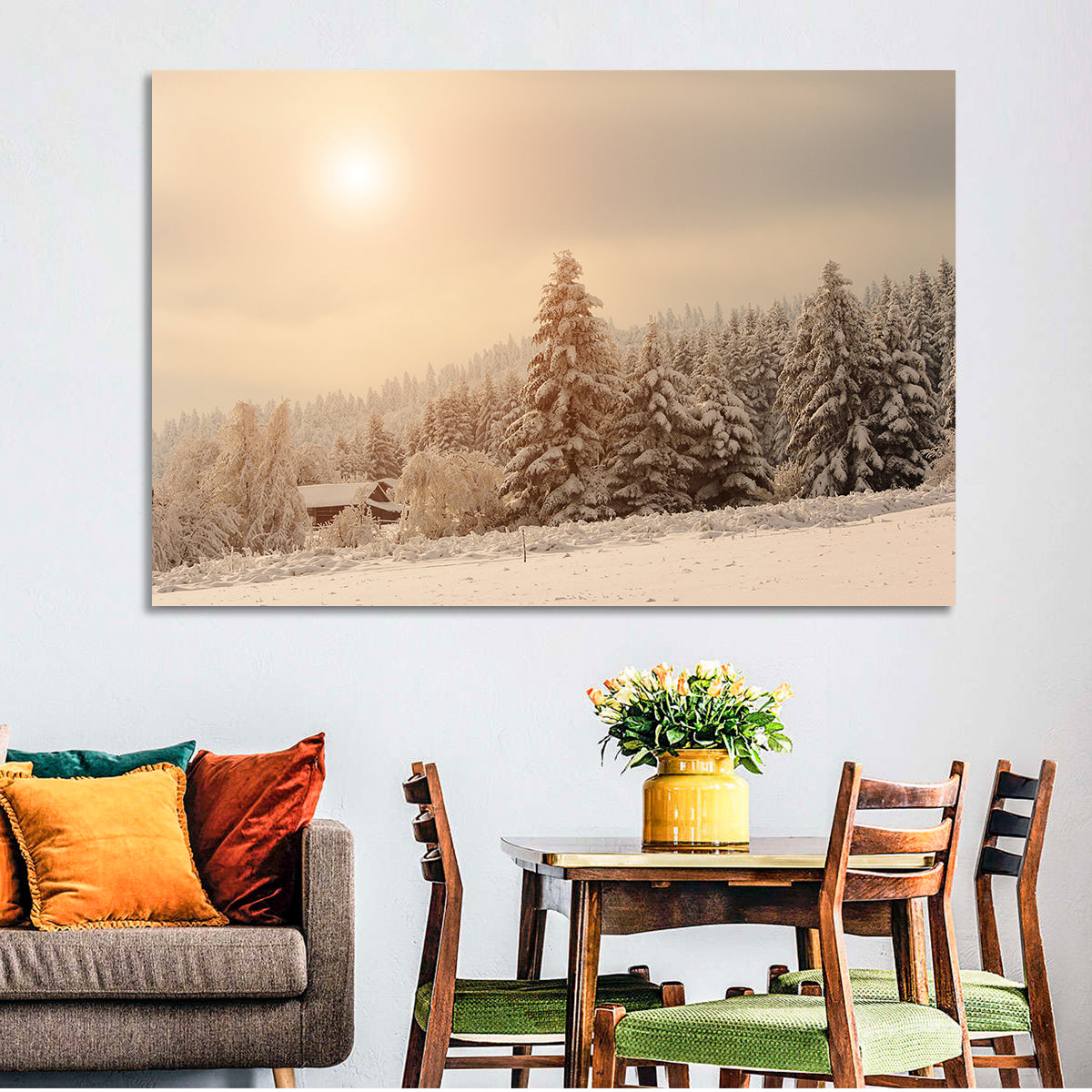 Snowy Winter Landscape Wall Art