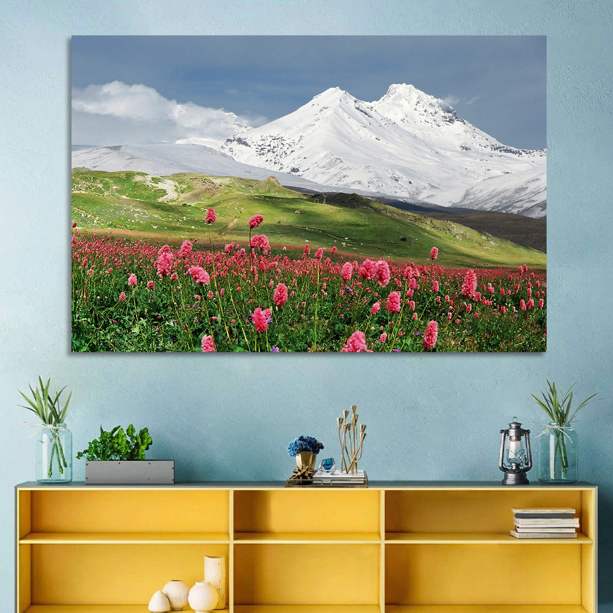 Caucasus Mountain & Spring Wall Art