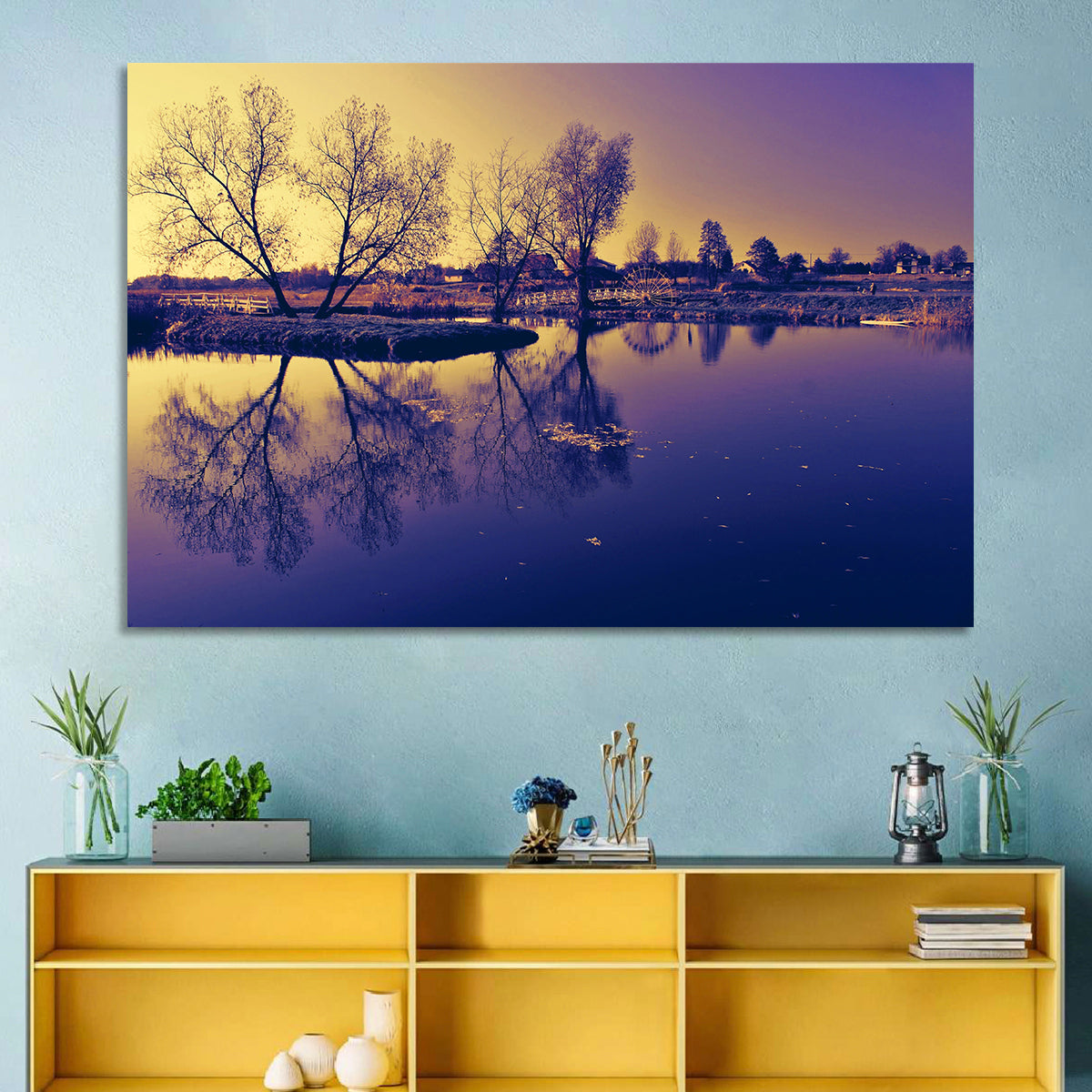 Winter Lake Morning Wall Art