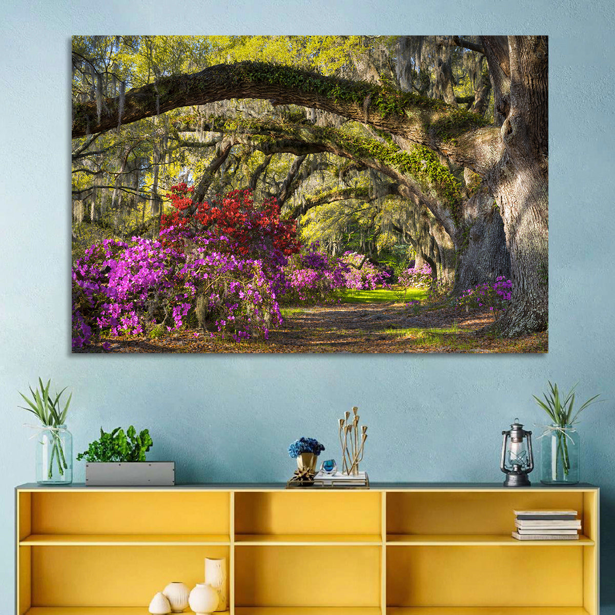 Azalea Flowers Garden Wall Art