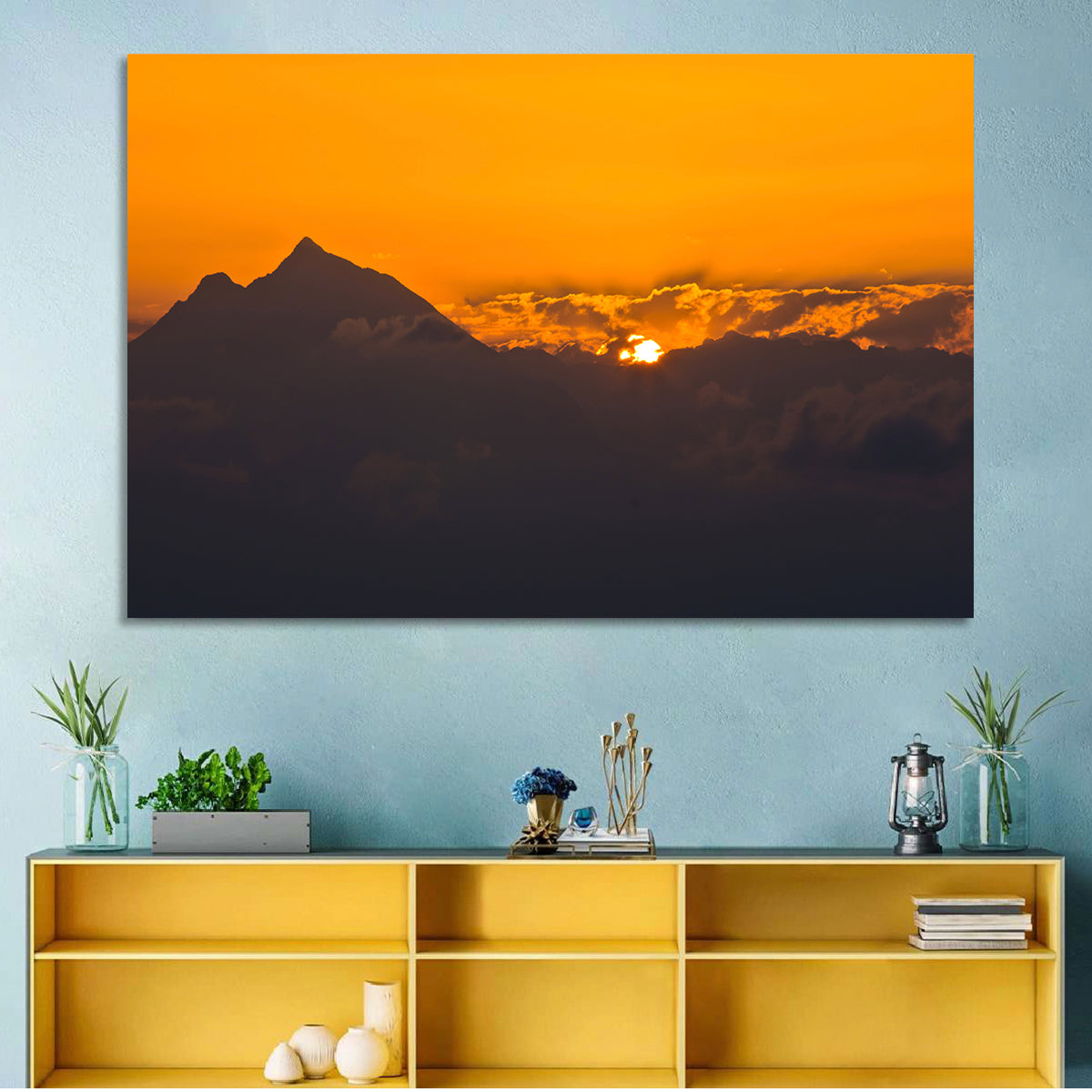 Athos Mountain Sunrise Wall Art