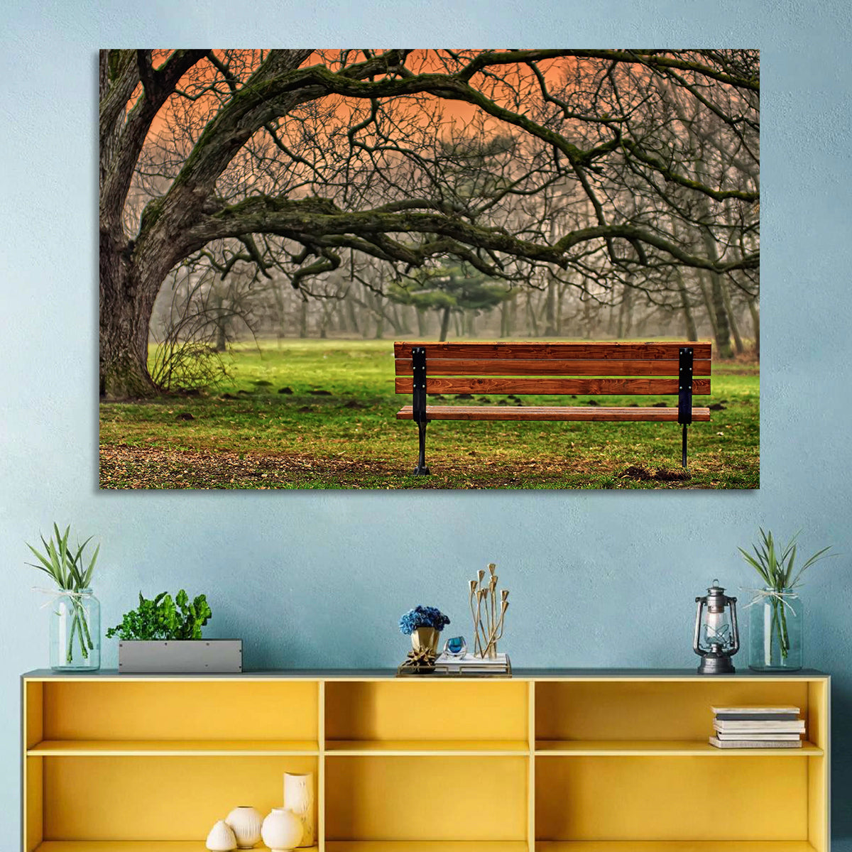 Romantic Autumn Park Wall Art