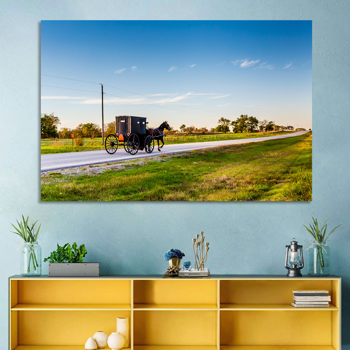 Horse and Buggy Amish Oklahoma Wall Art