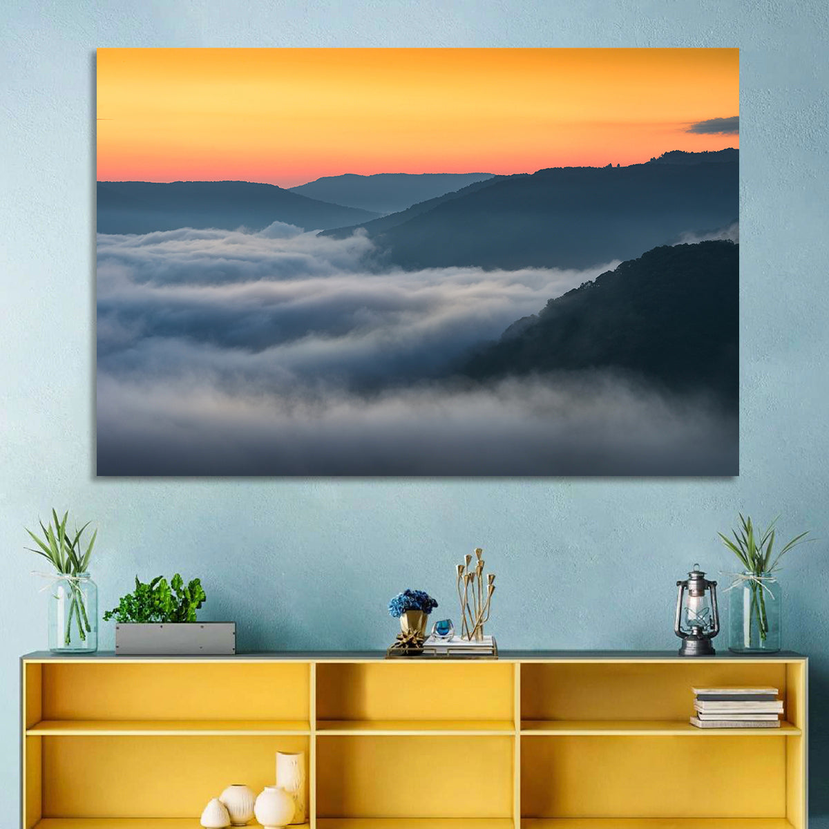 Foggy Mountains West Virginia Wall Art