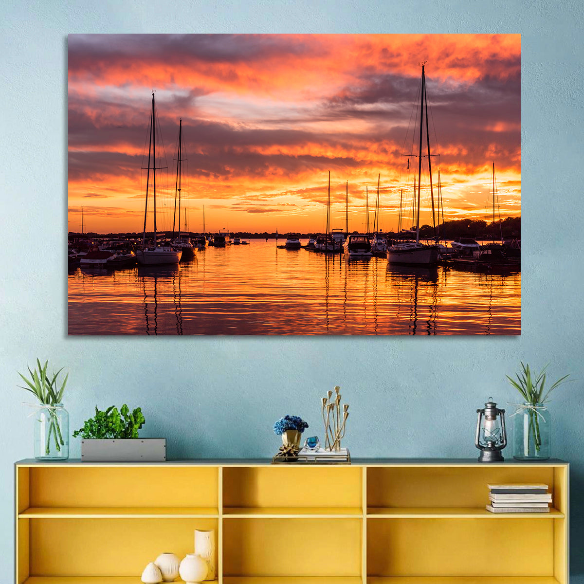 Fiery Lake Norman Wall Art