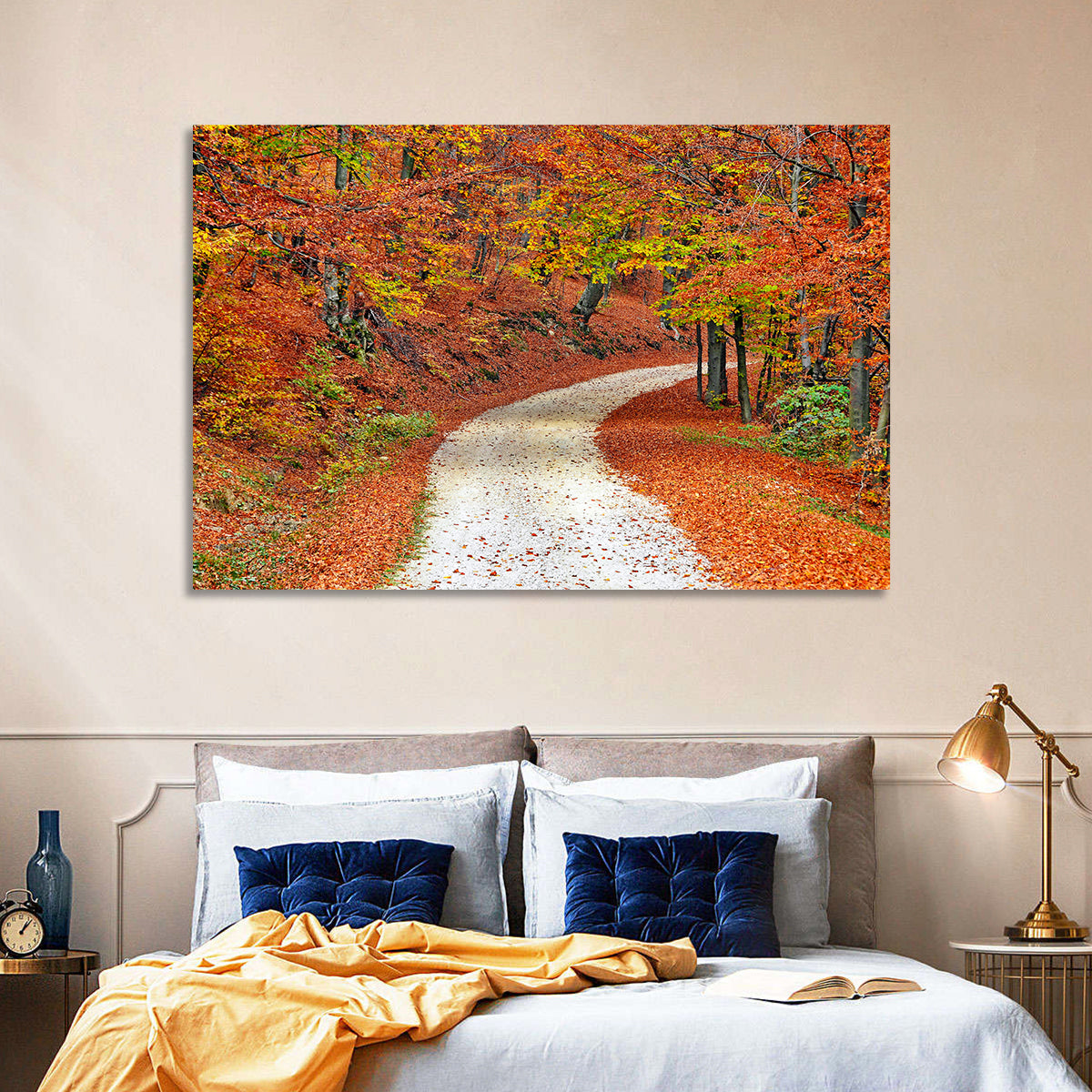 Misty Autumn Pathway Wall Art