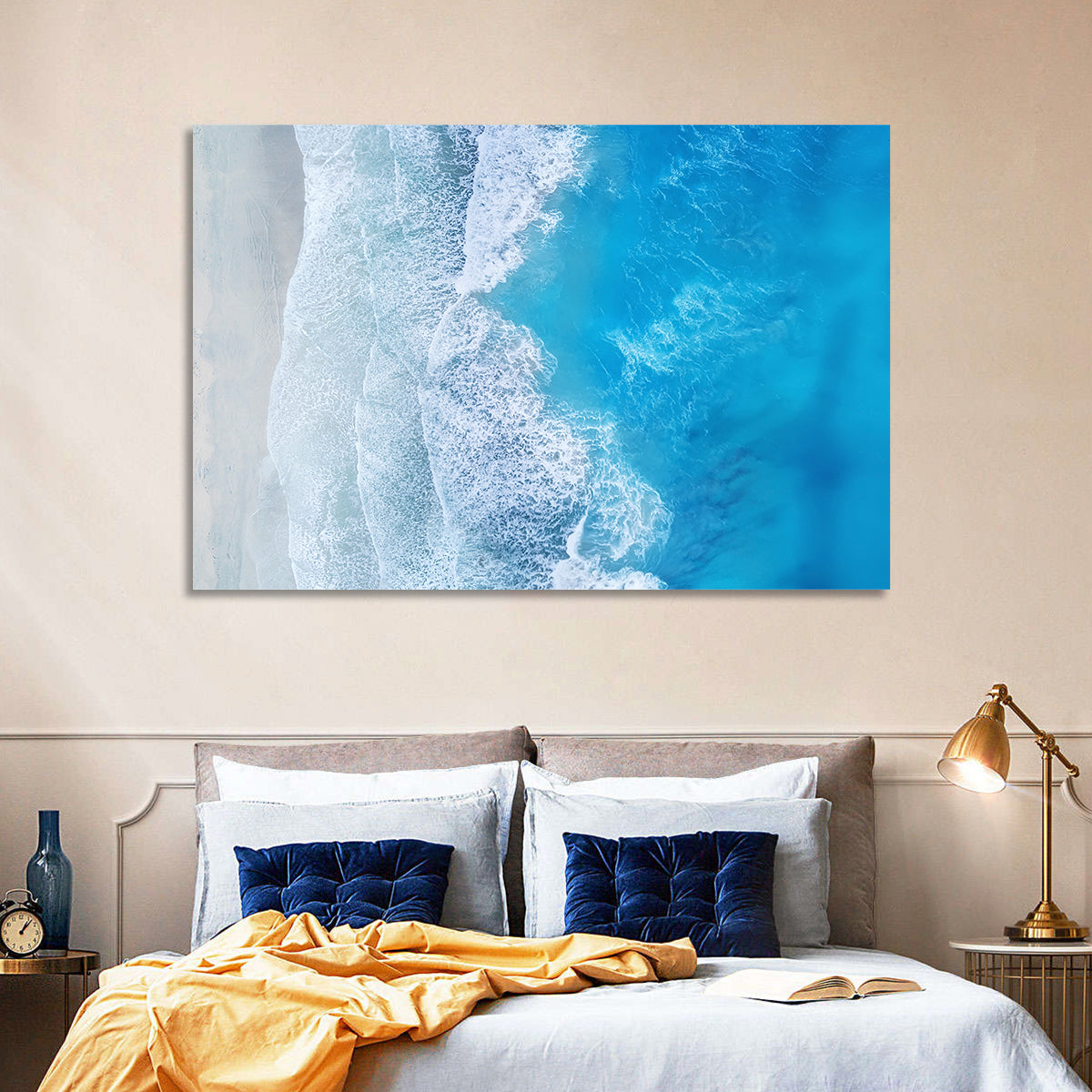 Beach Waves Aerial Wall Art