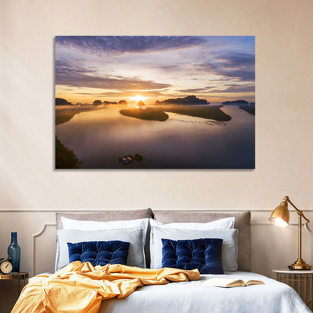 Thailand Mountains Sunrise Wall Art