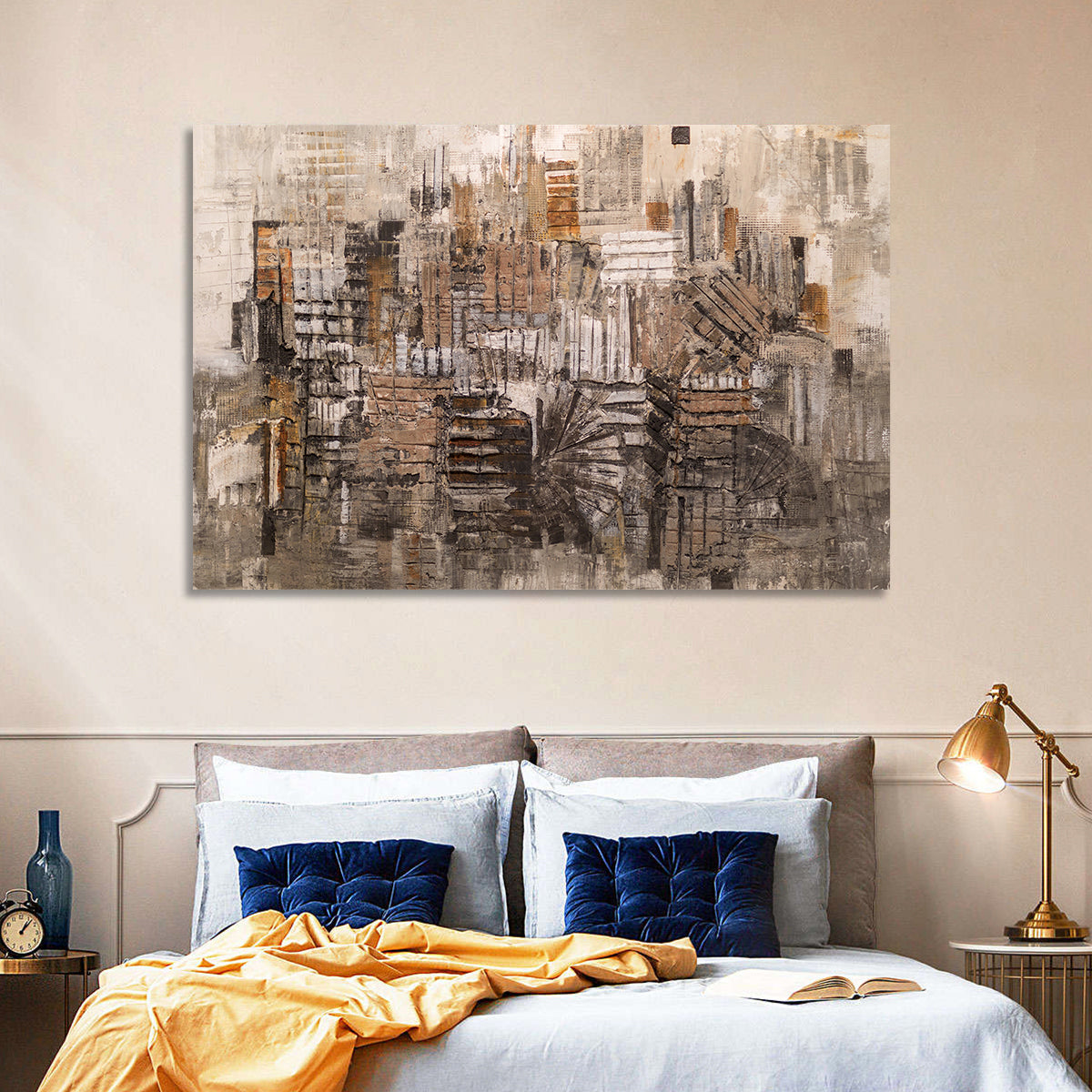 Skyline Strokes Abstract Pattern Wall Art
