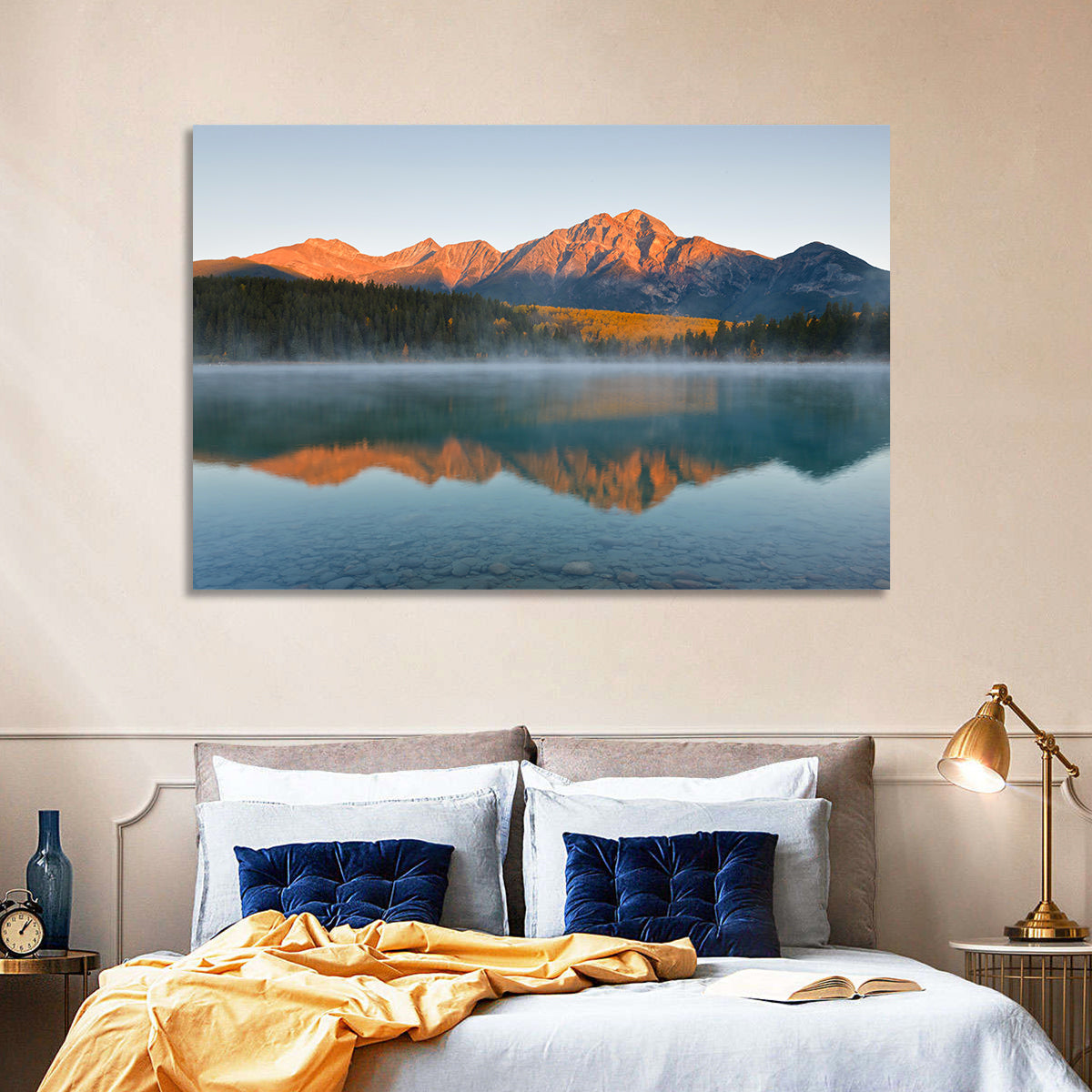Patricia Lake and Mount Pyramid Wall Art