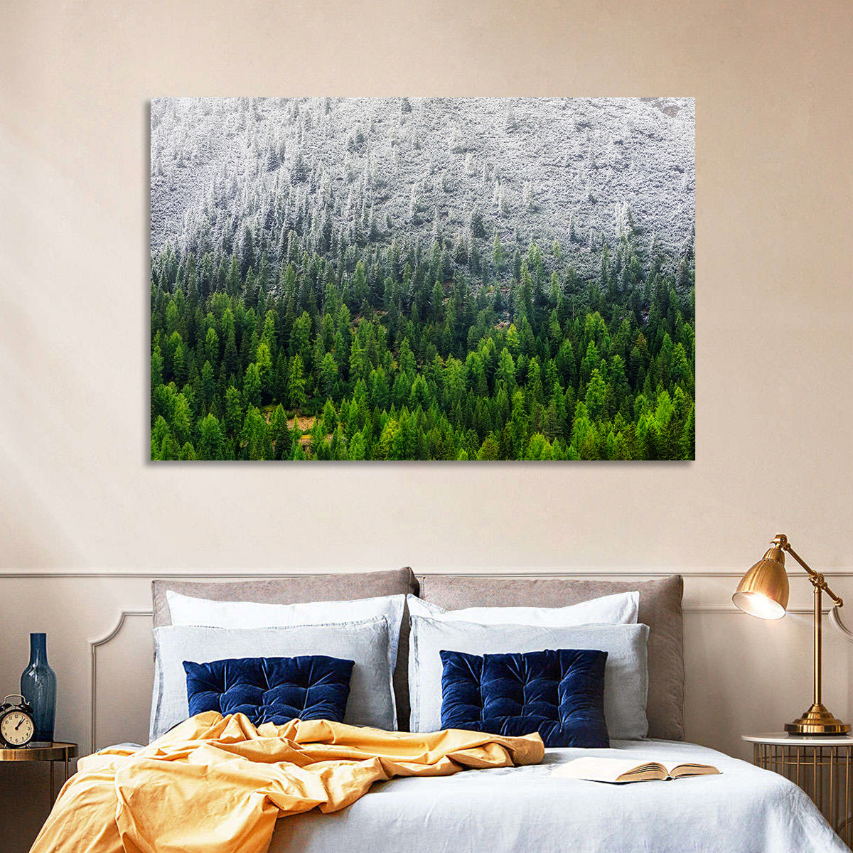 Snowy Dolomites Winter Forest Wall Art