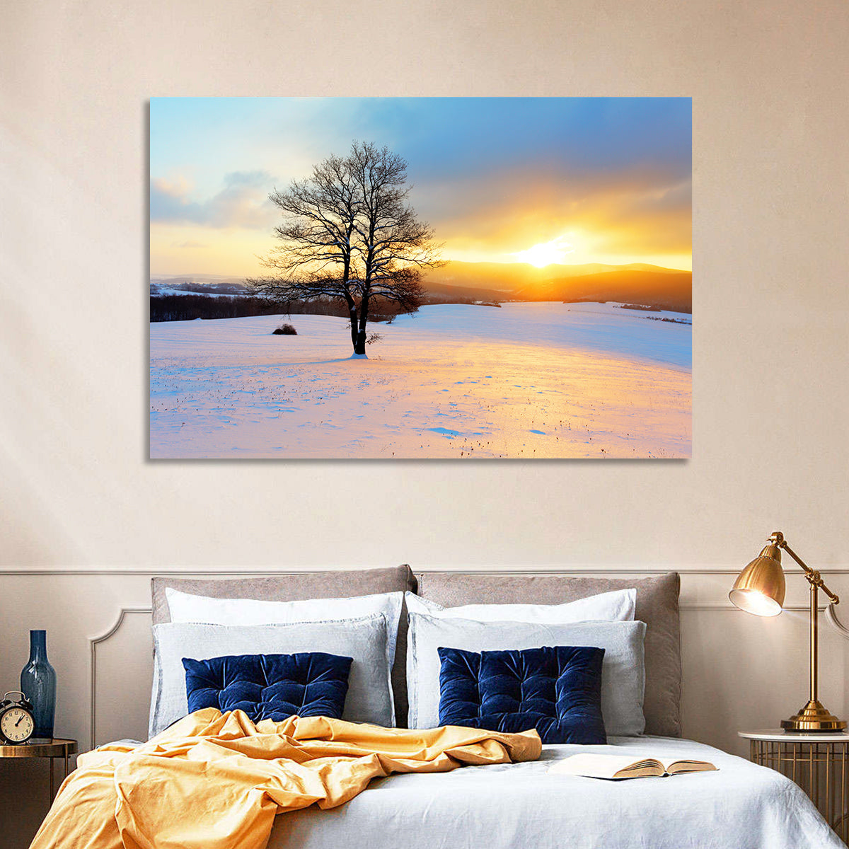 Snowy Winter Sunrise Wall Art