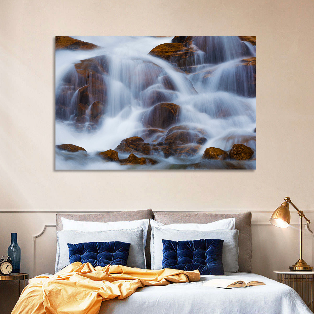 Rocky Mountain Waterfall Wall Art