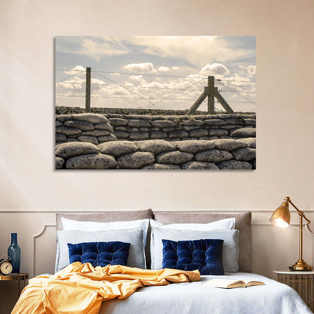 WWI Trenches Sandbags Wall Art
