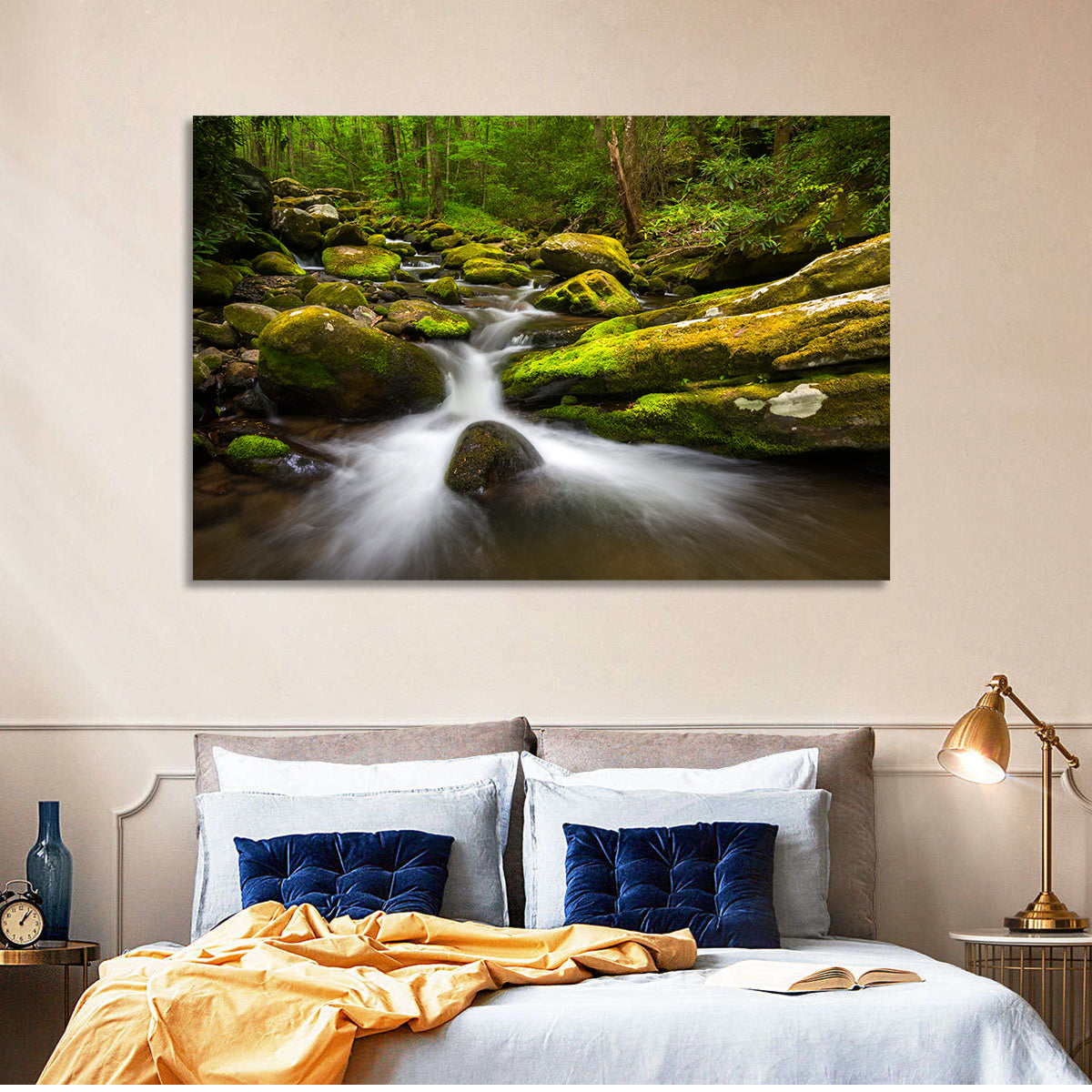 Green Forest Stream Wall Art