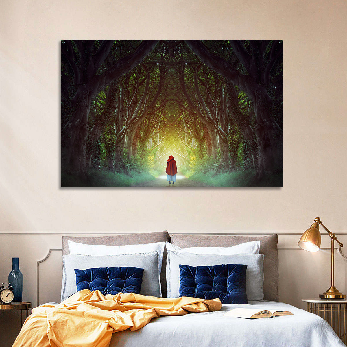 Hedges Forest Pathway Wall Art