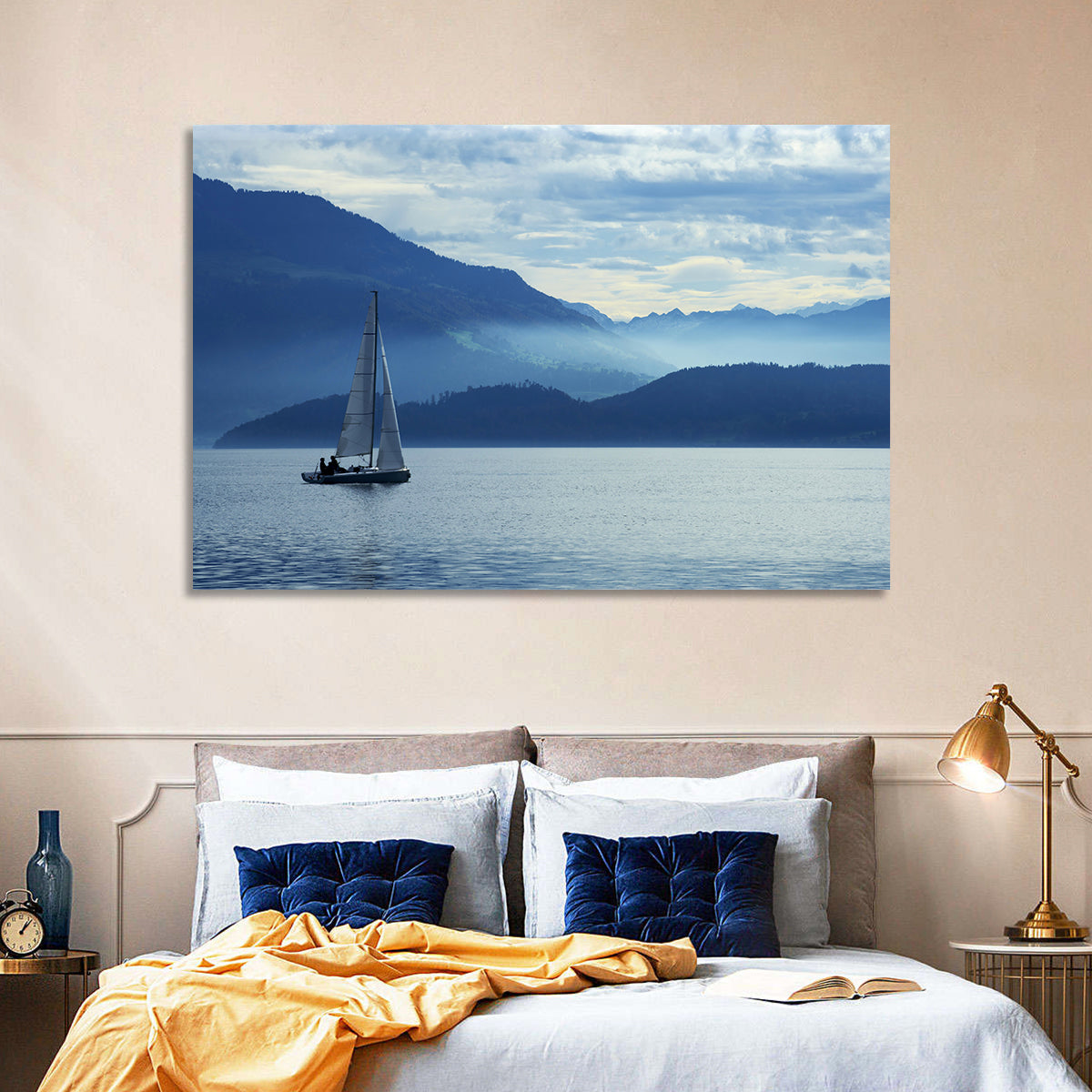 Lake Zug Sailing Wall Art