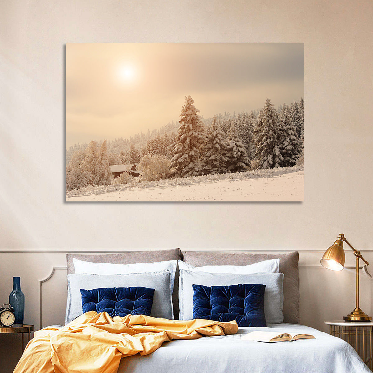 Snowy Winter Landscape Wall Art
