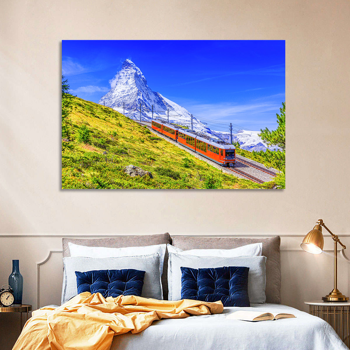 Matterhorn & Train Wall Art