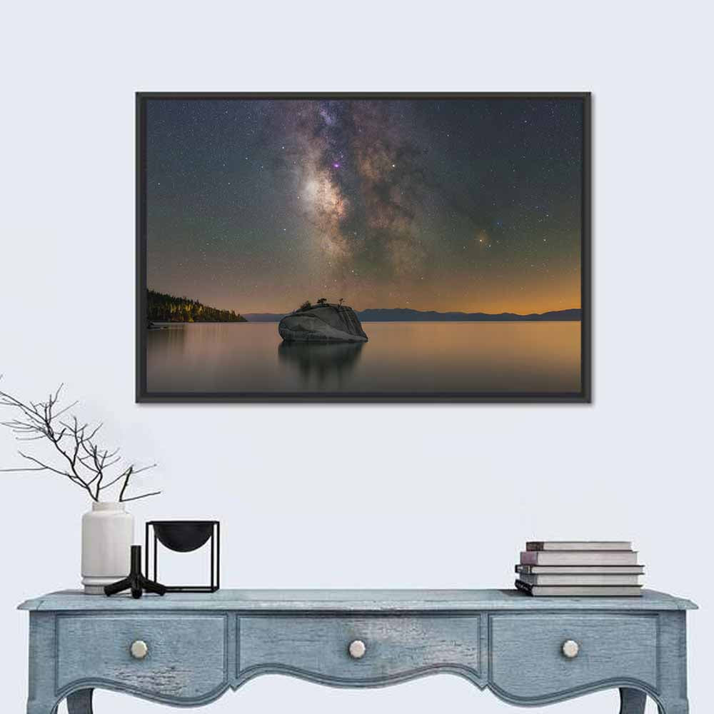 Milky Way Galaxy & Bonsai Rock Wall Art