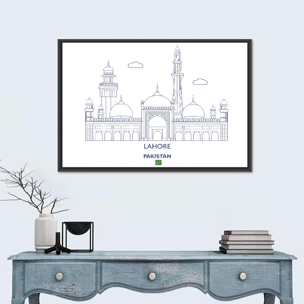 Lahore City Skyline Wall Art