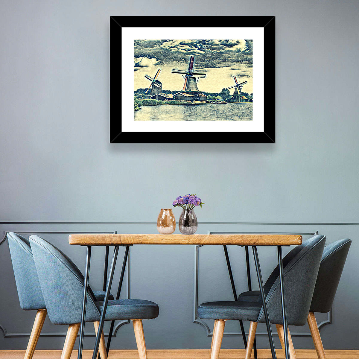 Vintage Windmill Wall Art