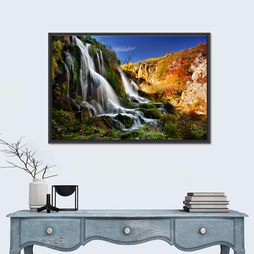 Waterfall in Plitvice Lakes National Park Wall Art