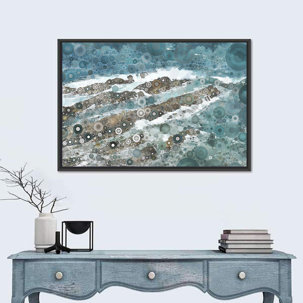 Mosaic Ocean Wave Abstract Wall Art