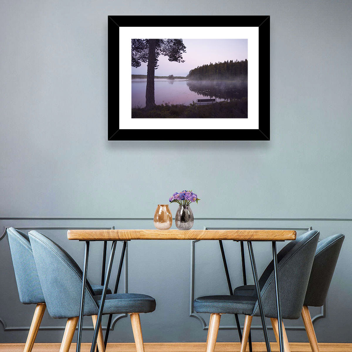 Misty Lake Wall Art