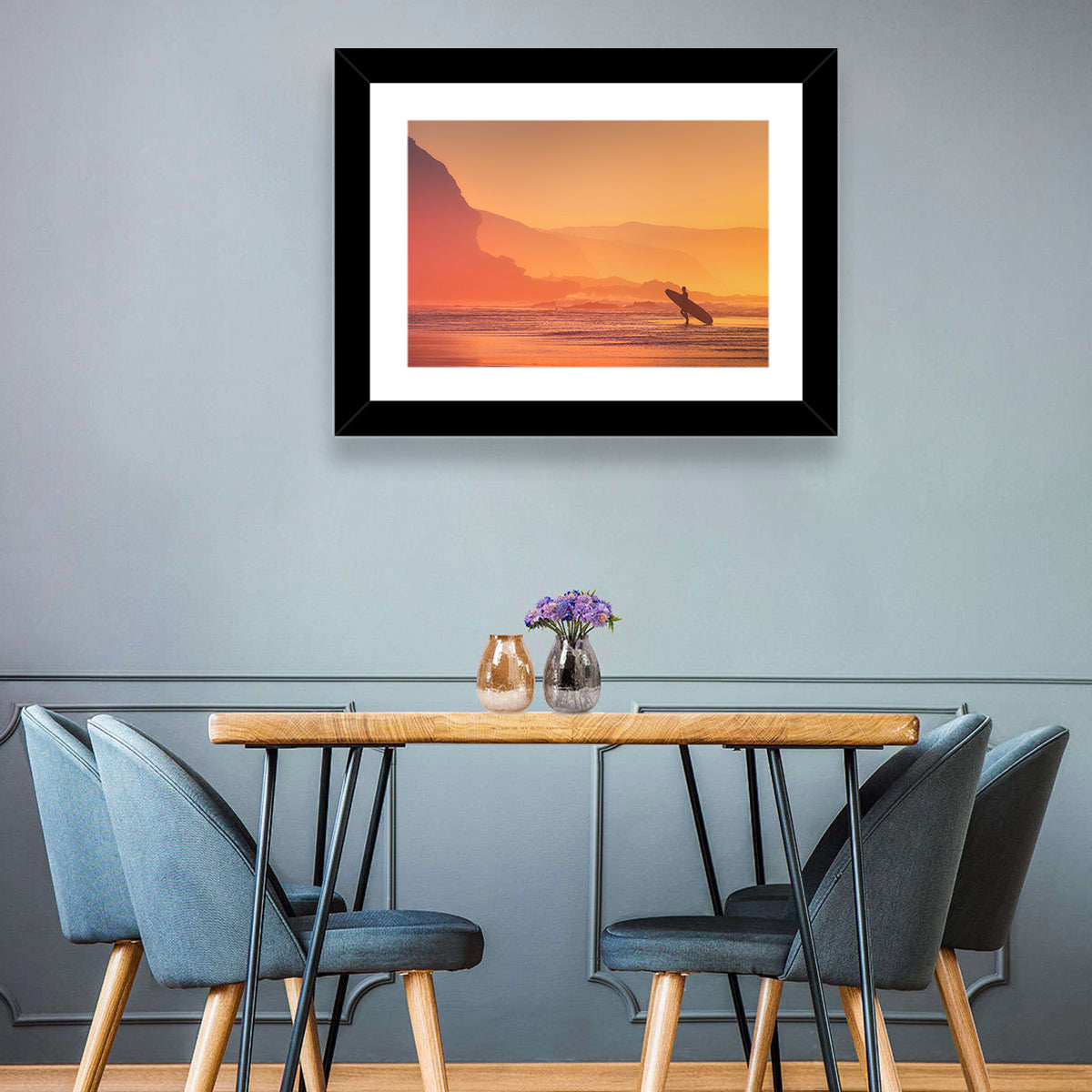 Surfer at Beach Wall Art