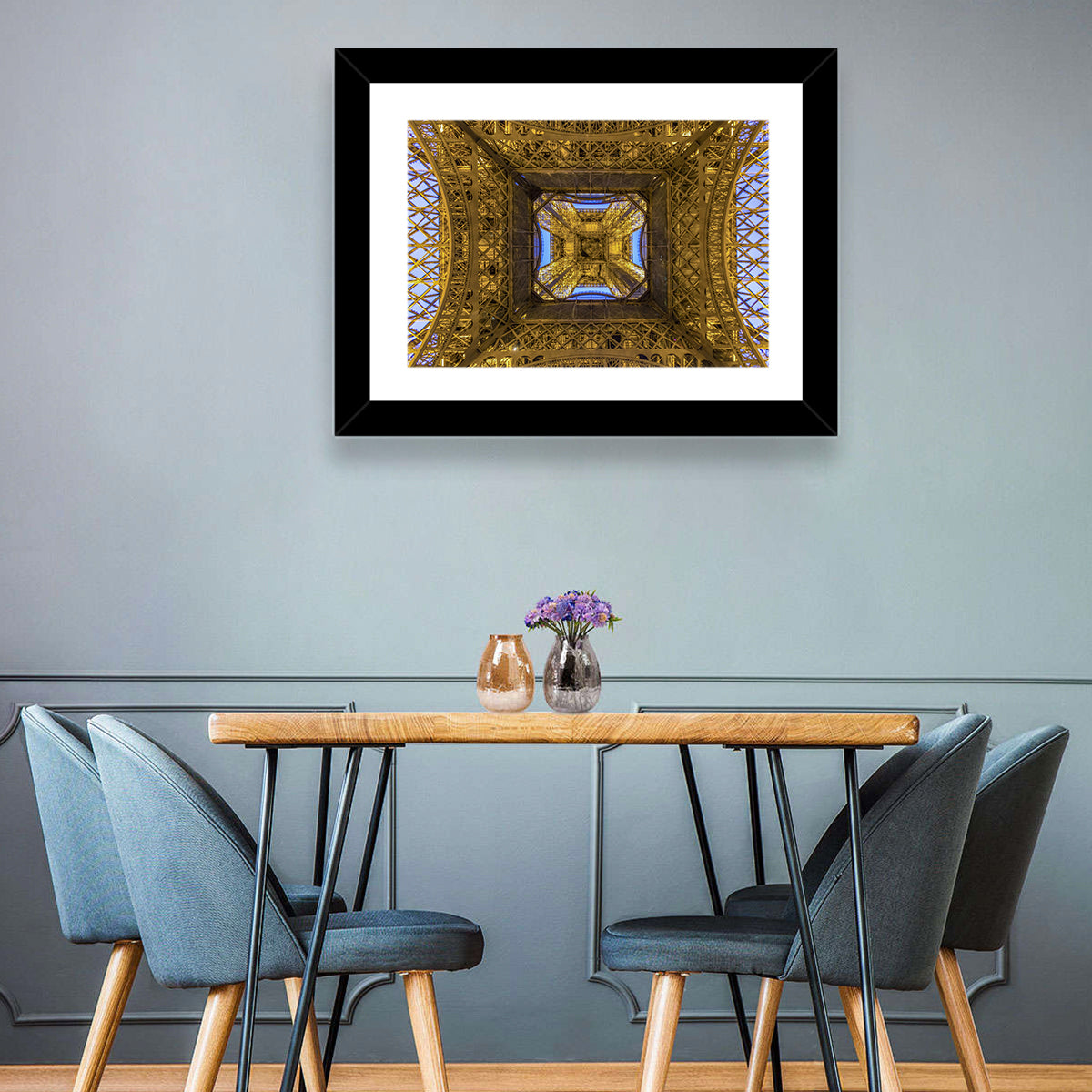 Eiffel Tower Structure Pattern Wall Art