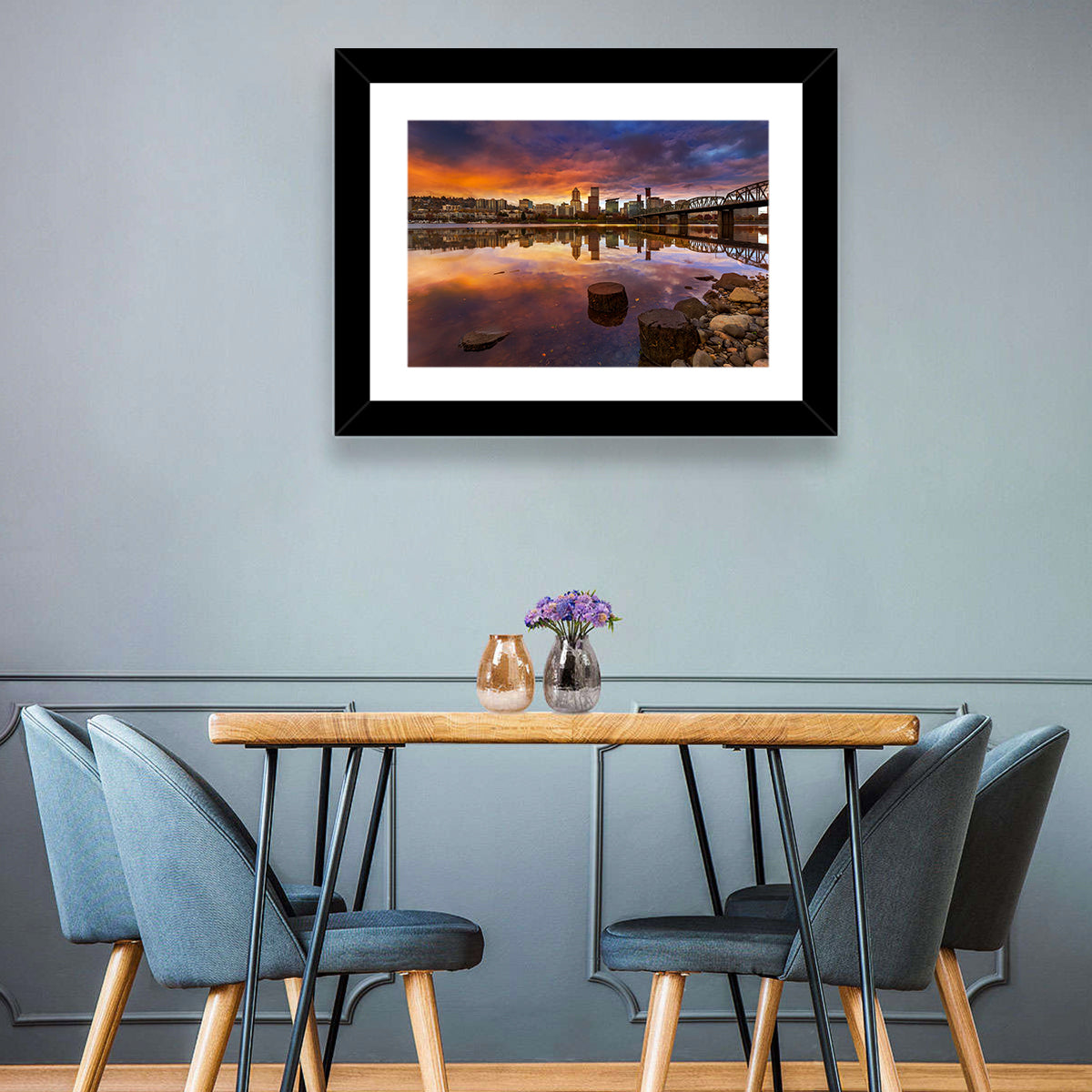 Portland Downtown Skyline Wall Art