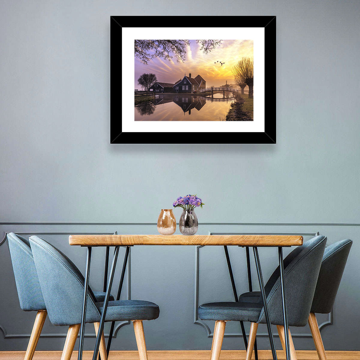 Dutch House Sunset Wall Art