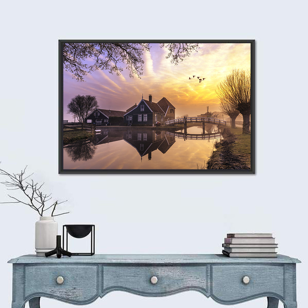 Dutch House Sunset Wall Art