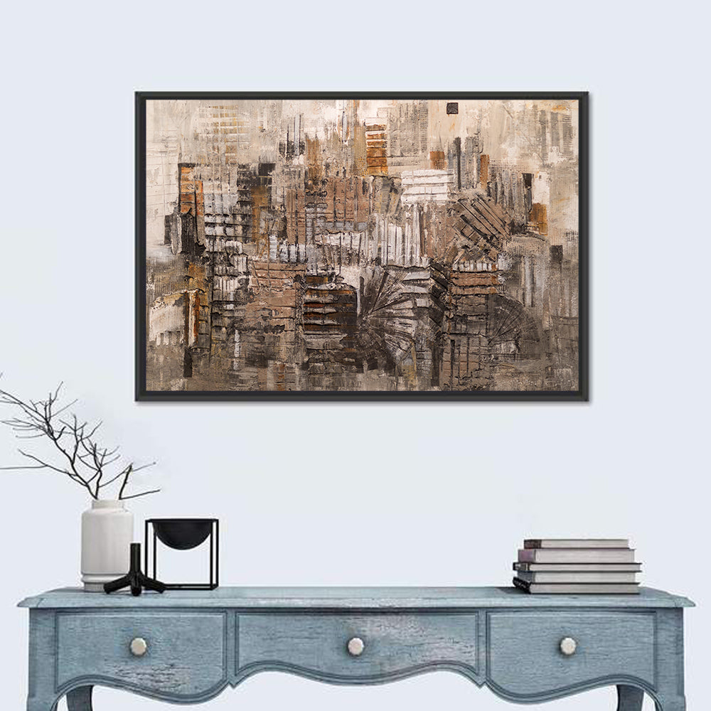 Skyline Strokes Abstract Pattern Wall Art