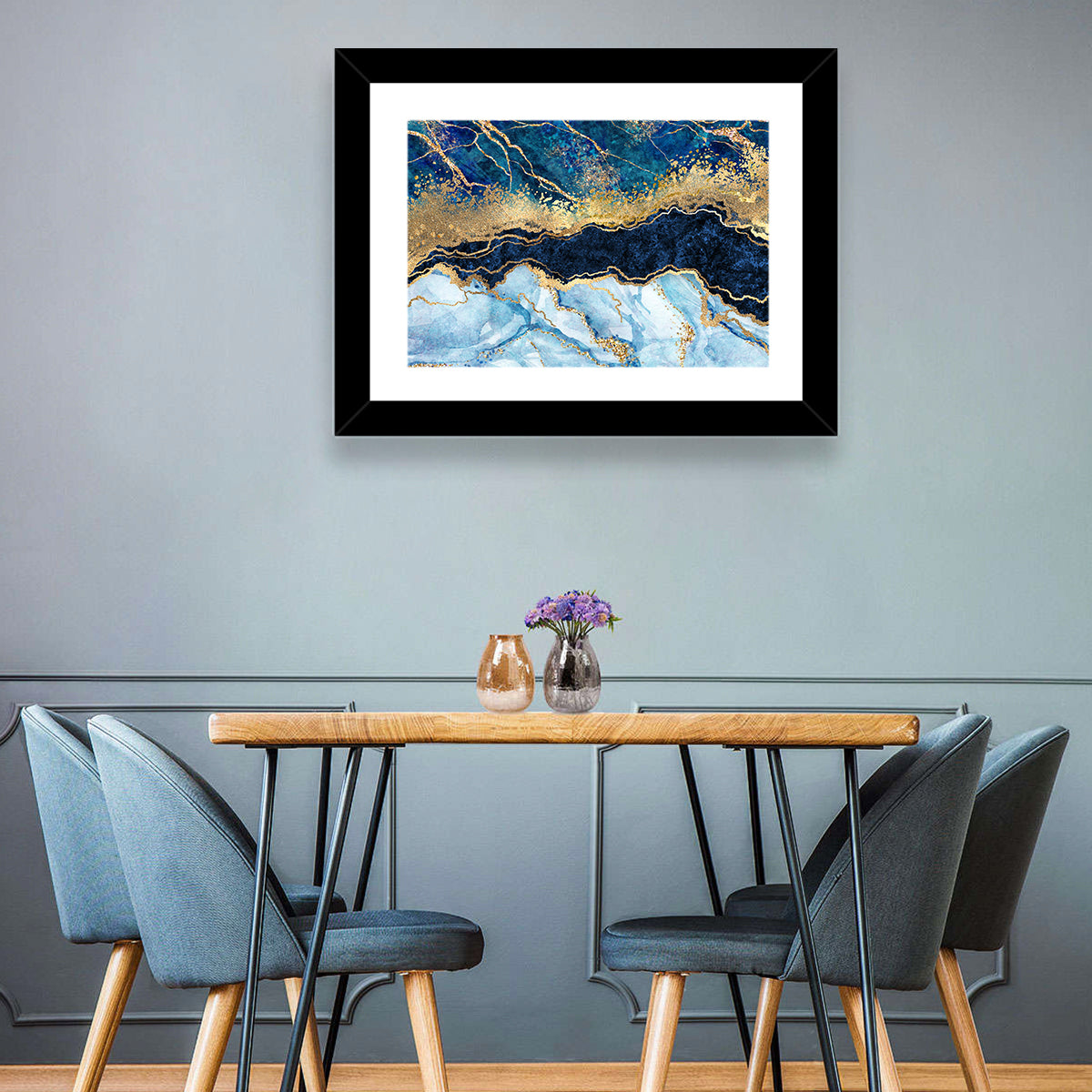 Marble Gold Glitter Abstract I Wall Art
