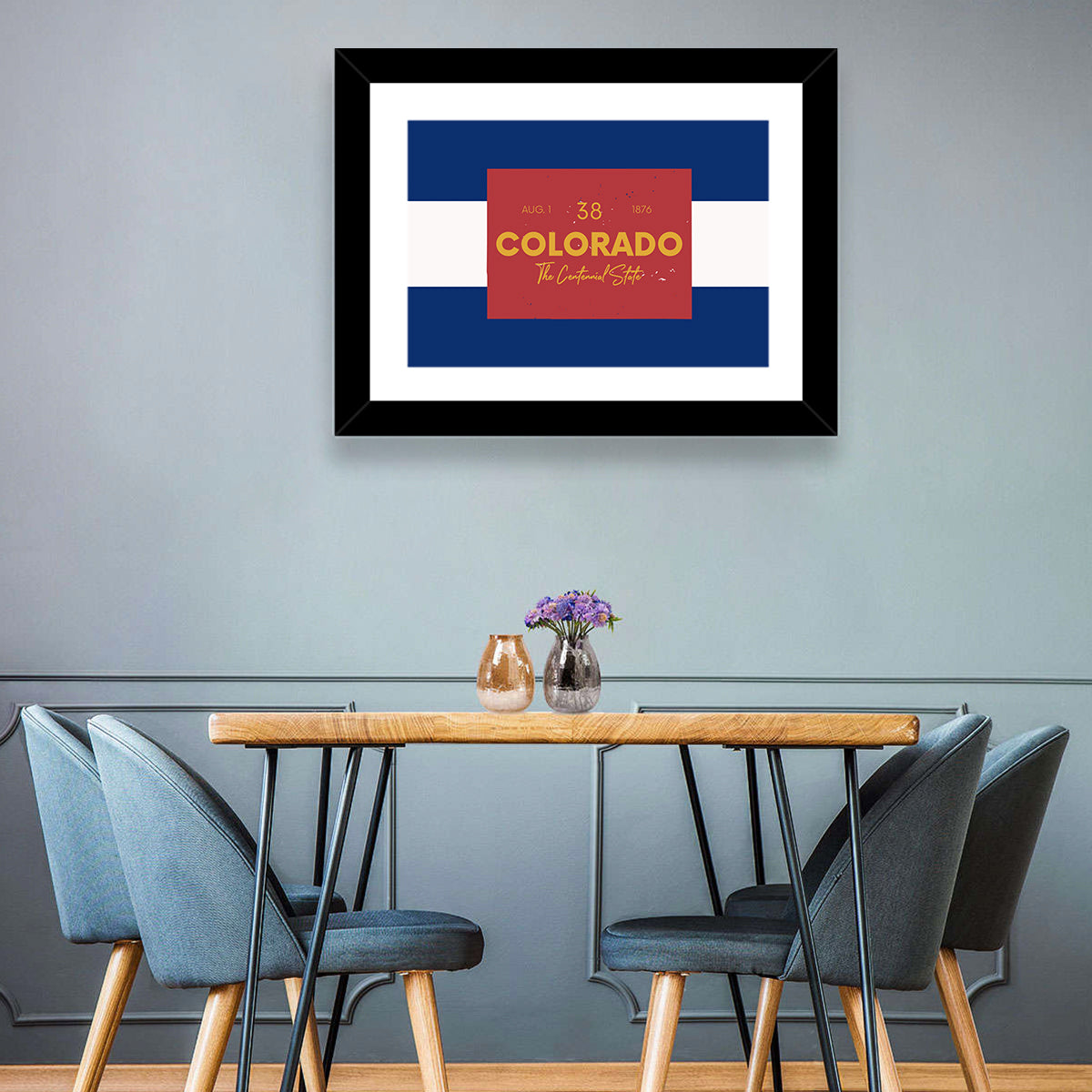 Colorado State Map Wall Art
