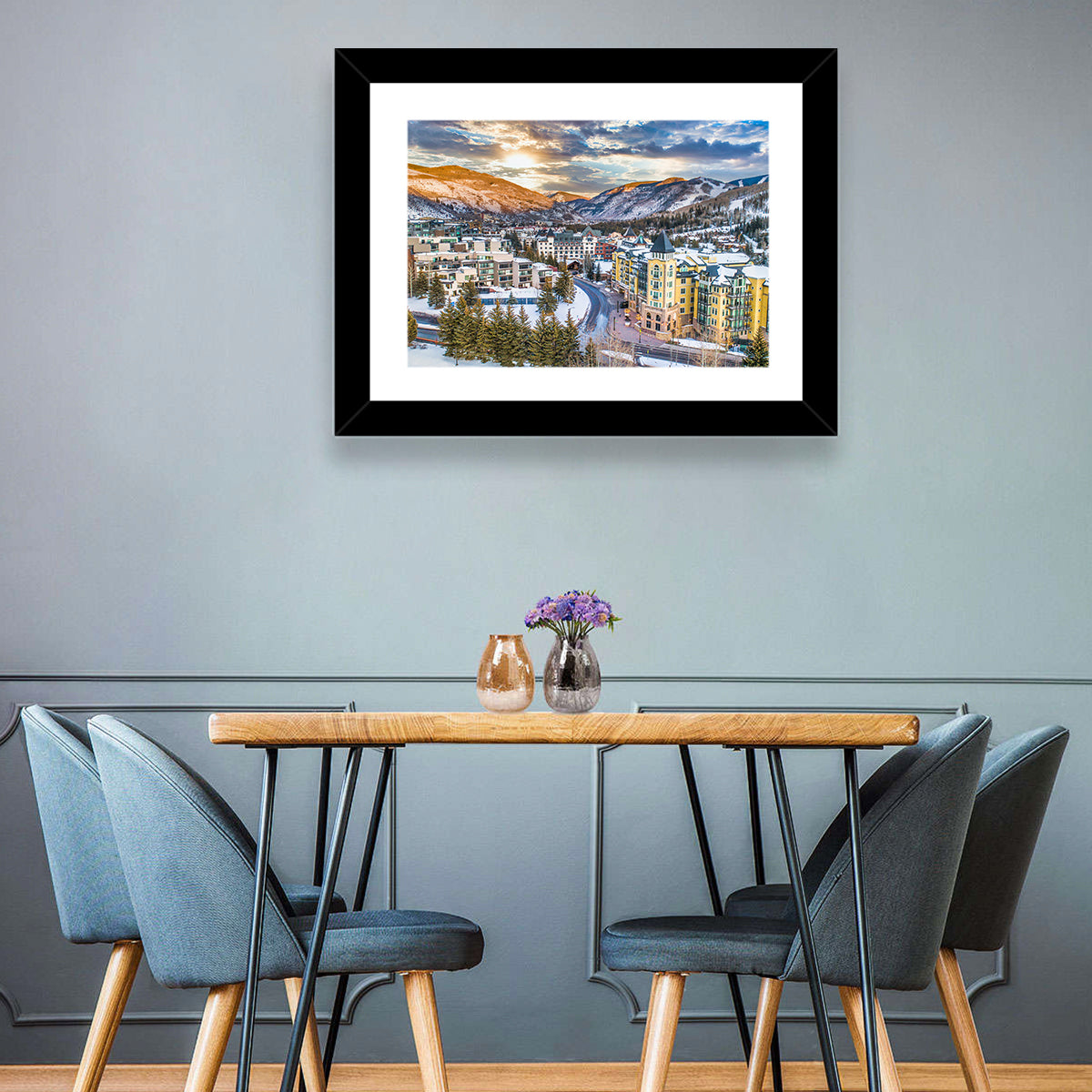 Vail Village Skyline Wall Art