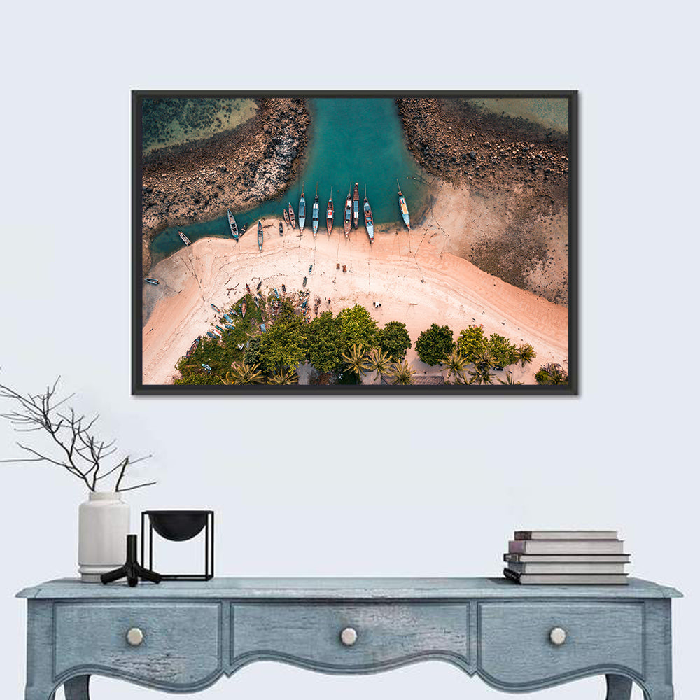 Koh Samui Village Boats Wall Art